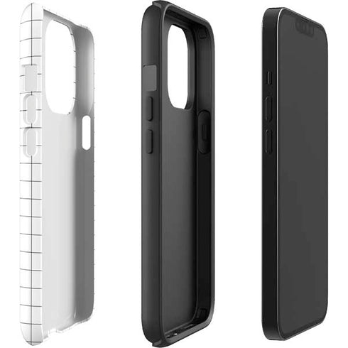 White Grid iPhone 15 Pro Impact Case